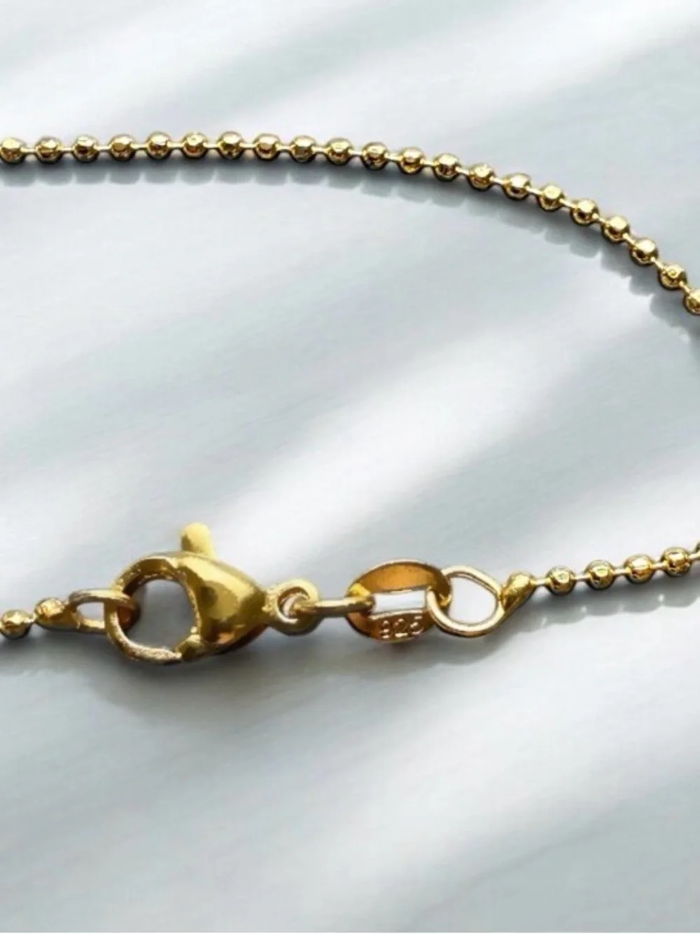 Stunning Teal Evil Eye Necklace 16 inches  .925 sterling silver gold plated